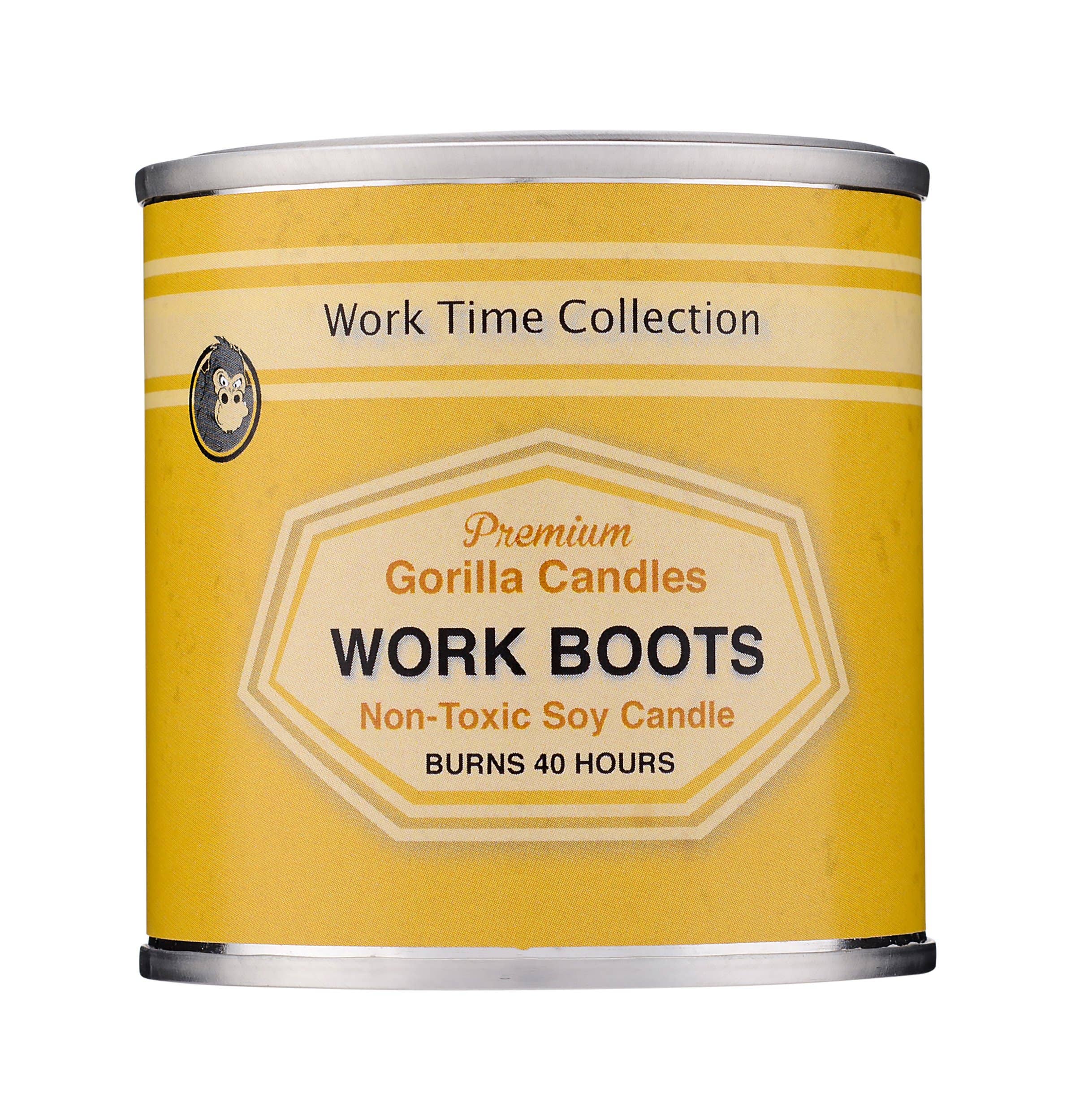 New Leather Work Boots Scented Candle