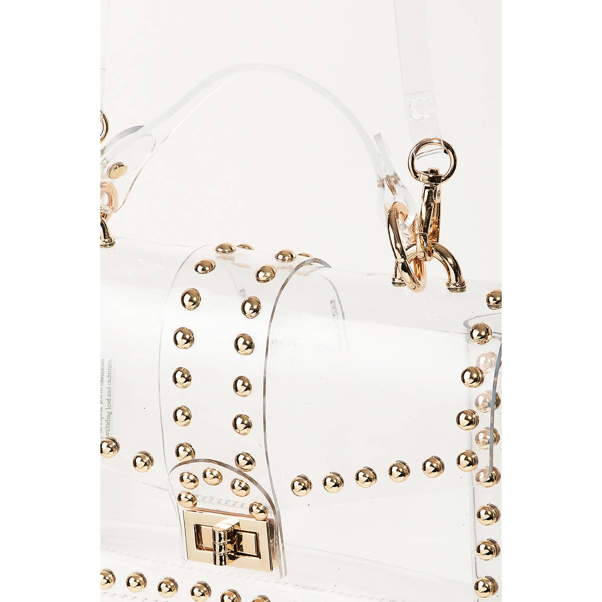 Rhinestone Studded Clear Clutch Bag