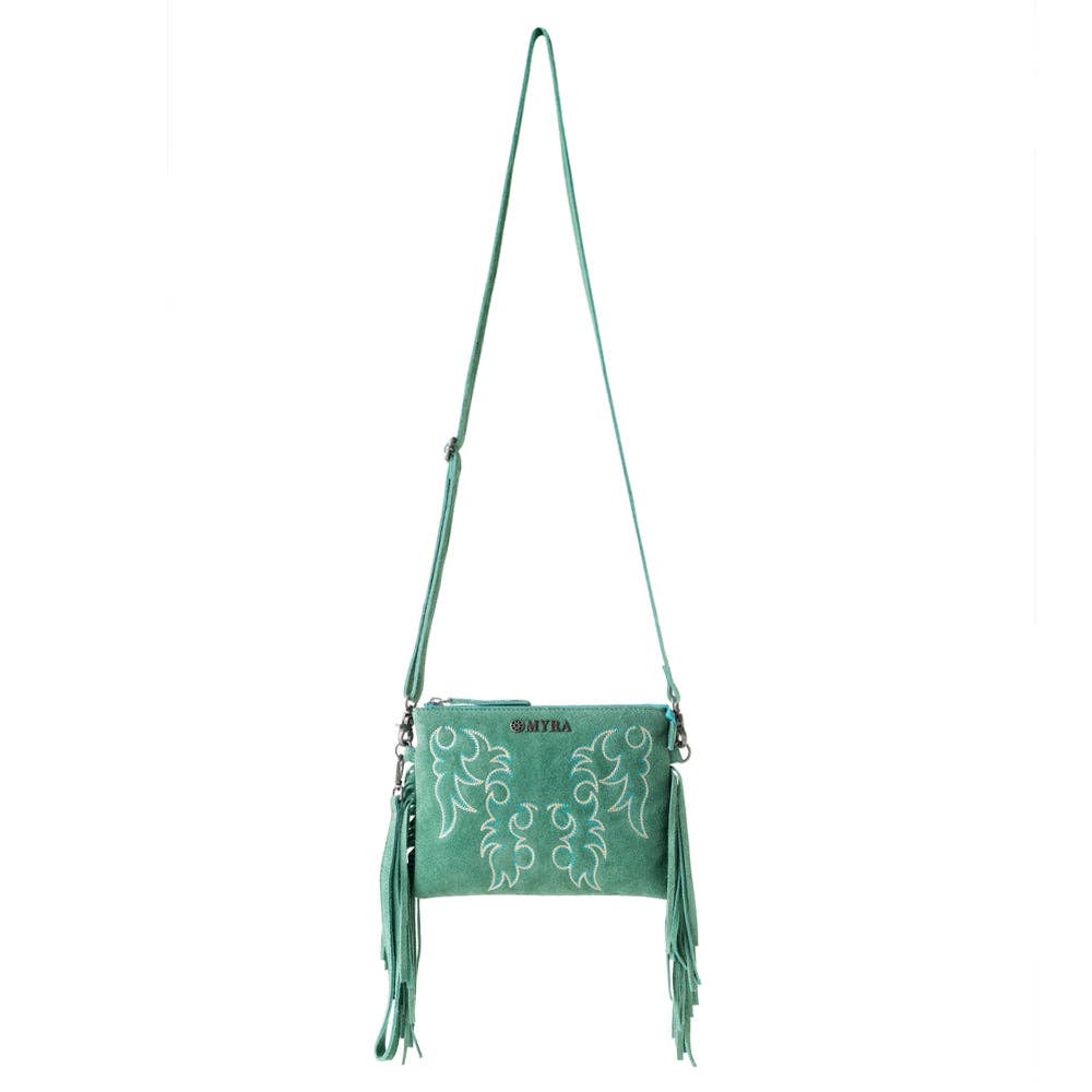 Boot Stitch Suede Bag