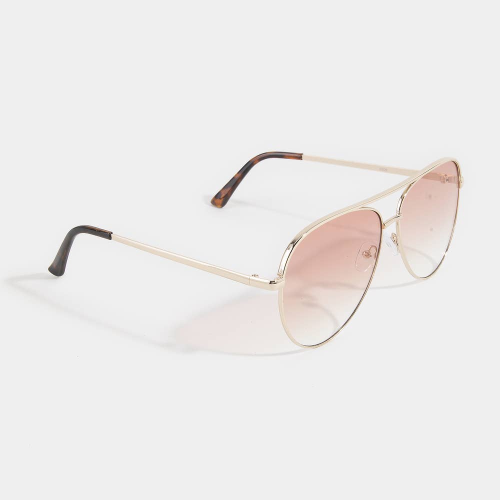 Metal Frame Aviator Gradient Lens Sunglasses