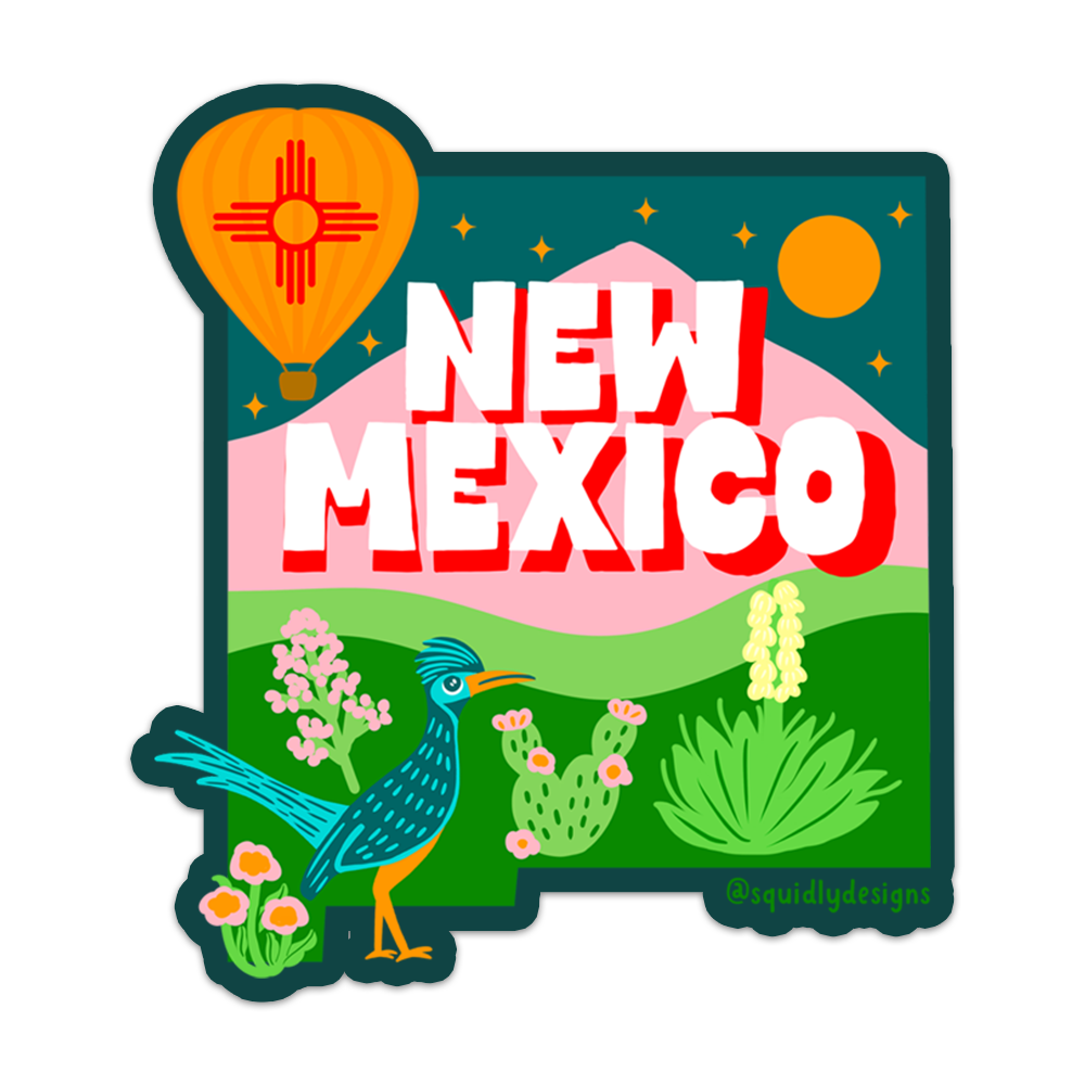 Sticker - New Mexico State - Waterproof Vinyl