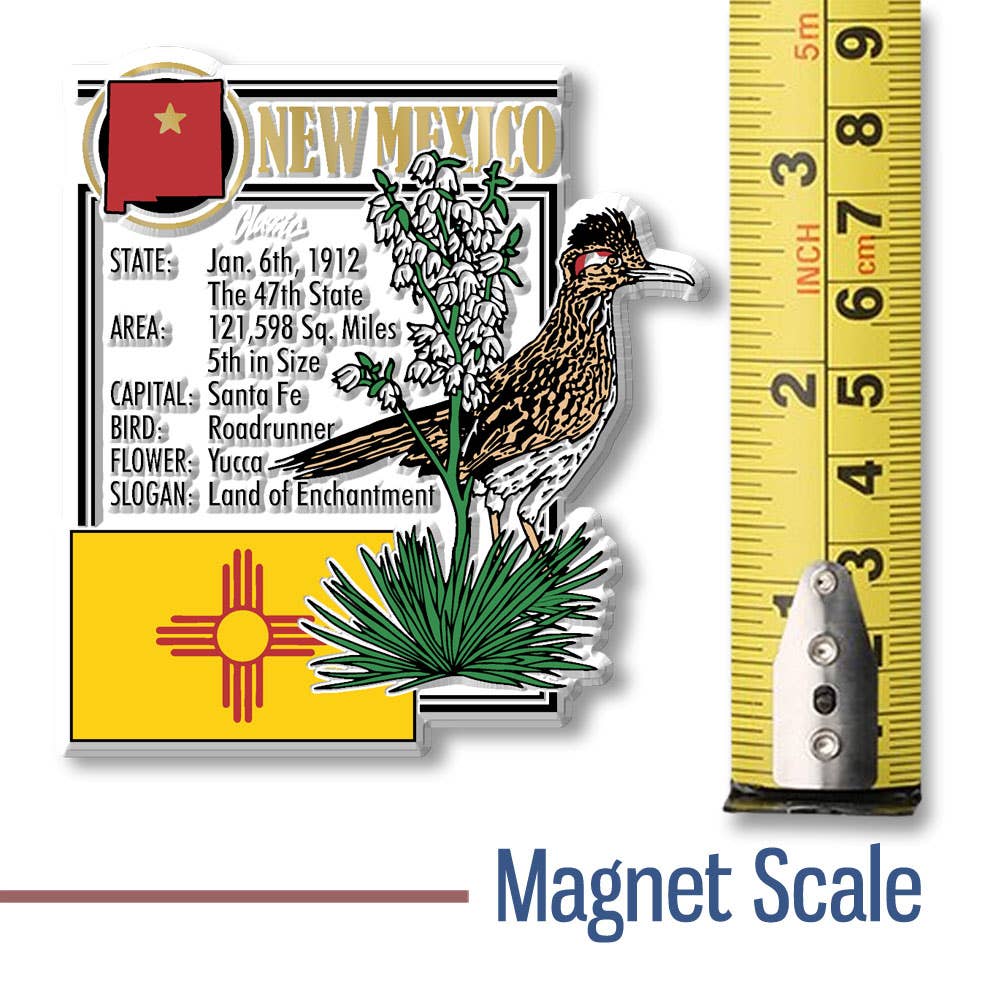 New Mexico State Montage Magnet, Made in USA
