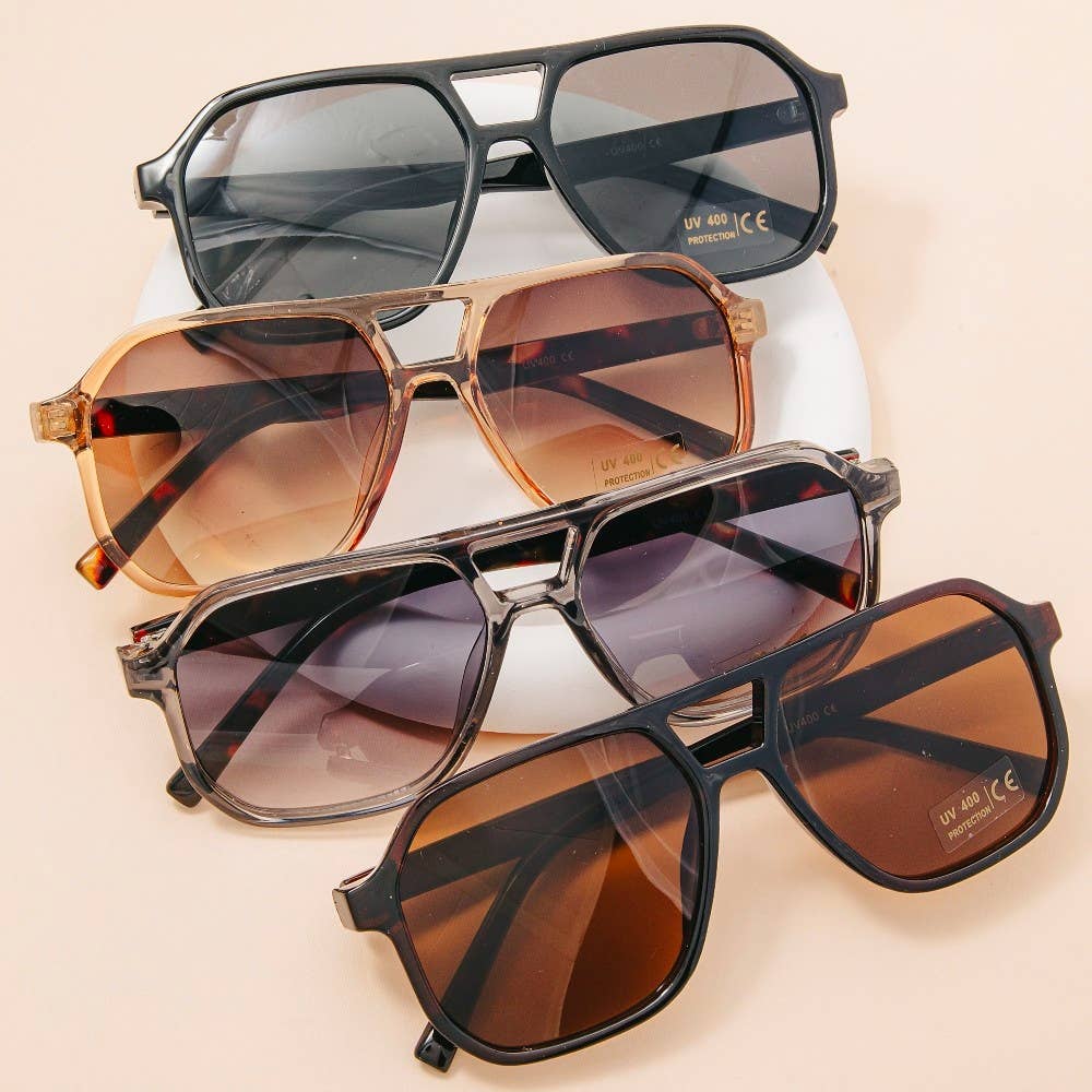 Acetate Square Sunglasses Set