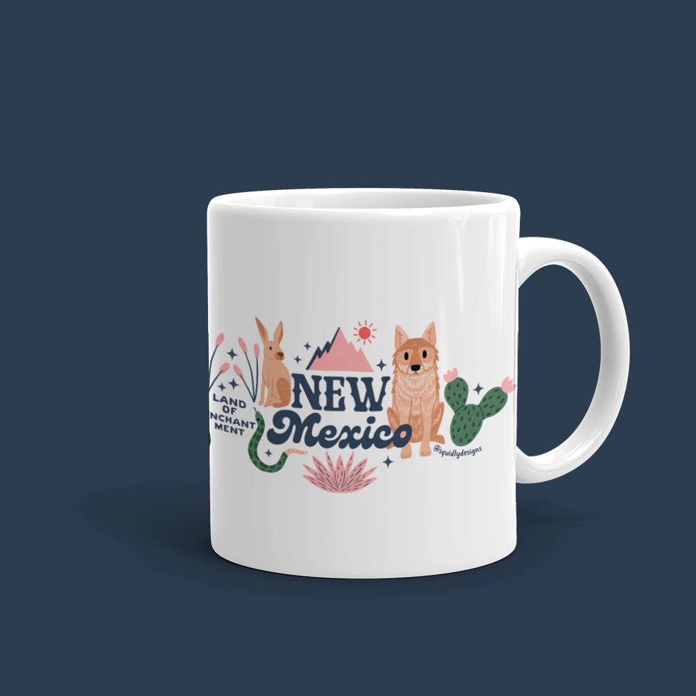 Ceramic Mug - New Mexico - Coyote - Desert - 11 oz
