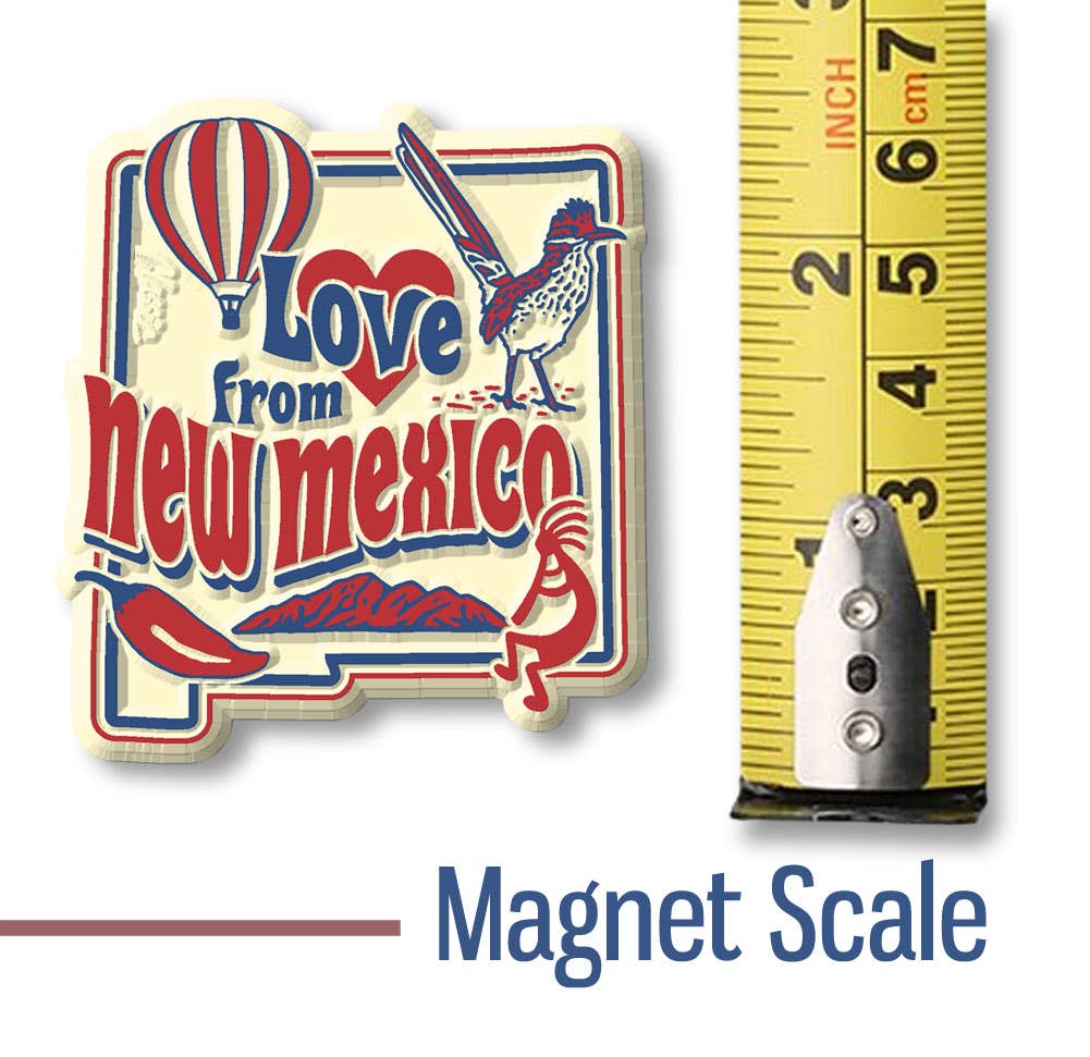 "Love from New Mexico" Vintage State Magnet Made USA