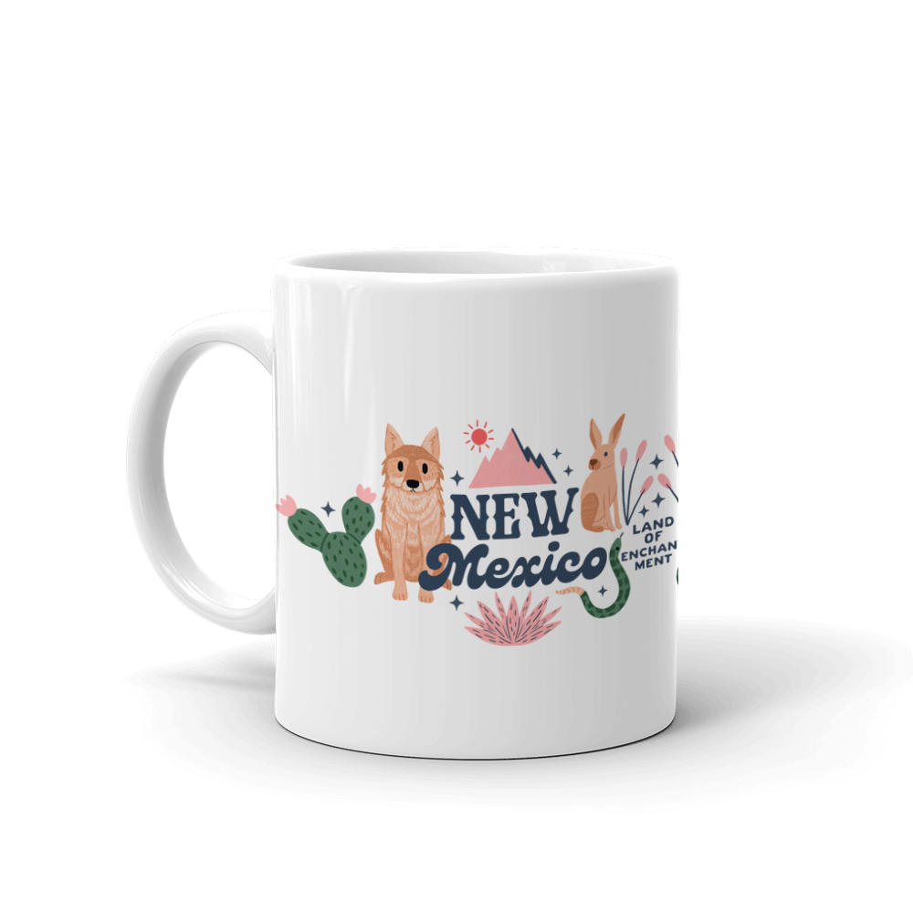 Ceramic Mug - New Mexico - Coyote - Desert - 11 oz