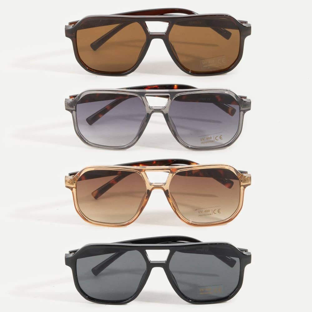 Acetate Square Sunglasses Set