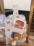 Mud Pie Fireworks & Flags Melamine Board & Napkin Set