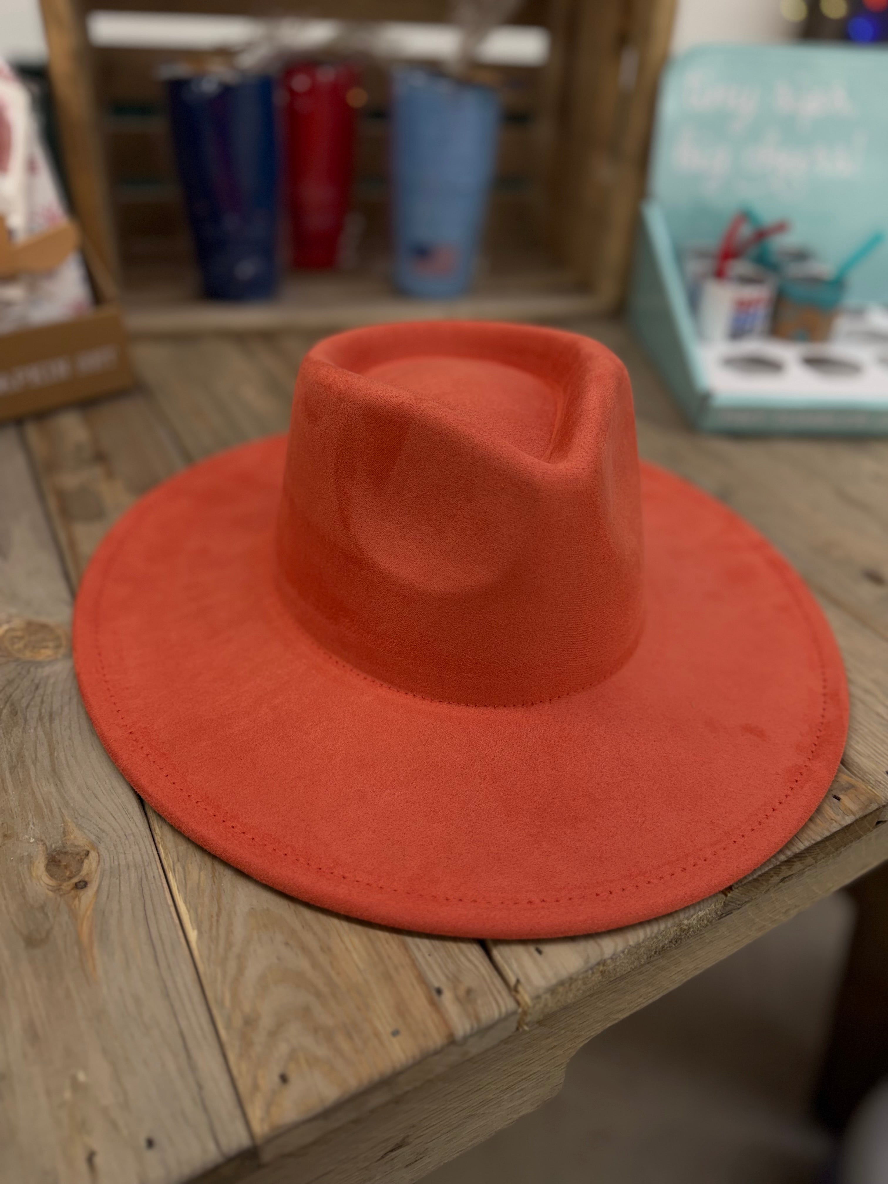Suede Rancher Hat - Coral