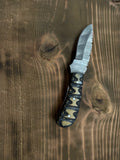 Circle SH Damascus 6" Blade Black & Natural Pakka Wood Handle