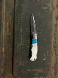 Circle SH Knife Blue Baby Faux Turquoise