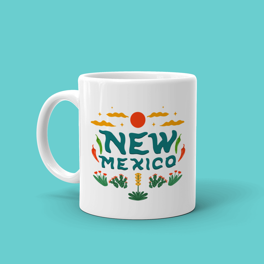 Ceramic Mug - New Mexico (No 2) - 11 oz (Double Sided)