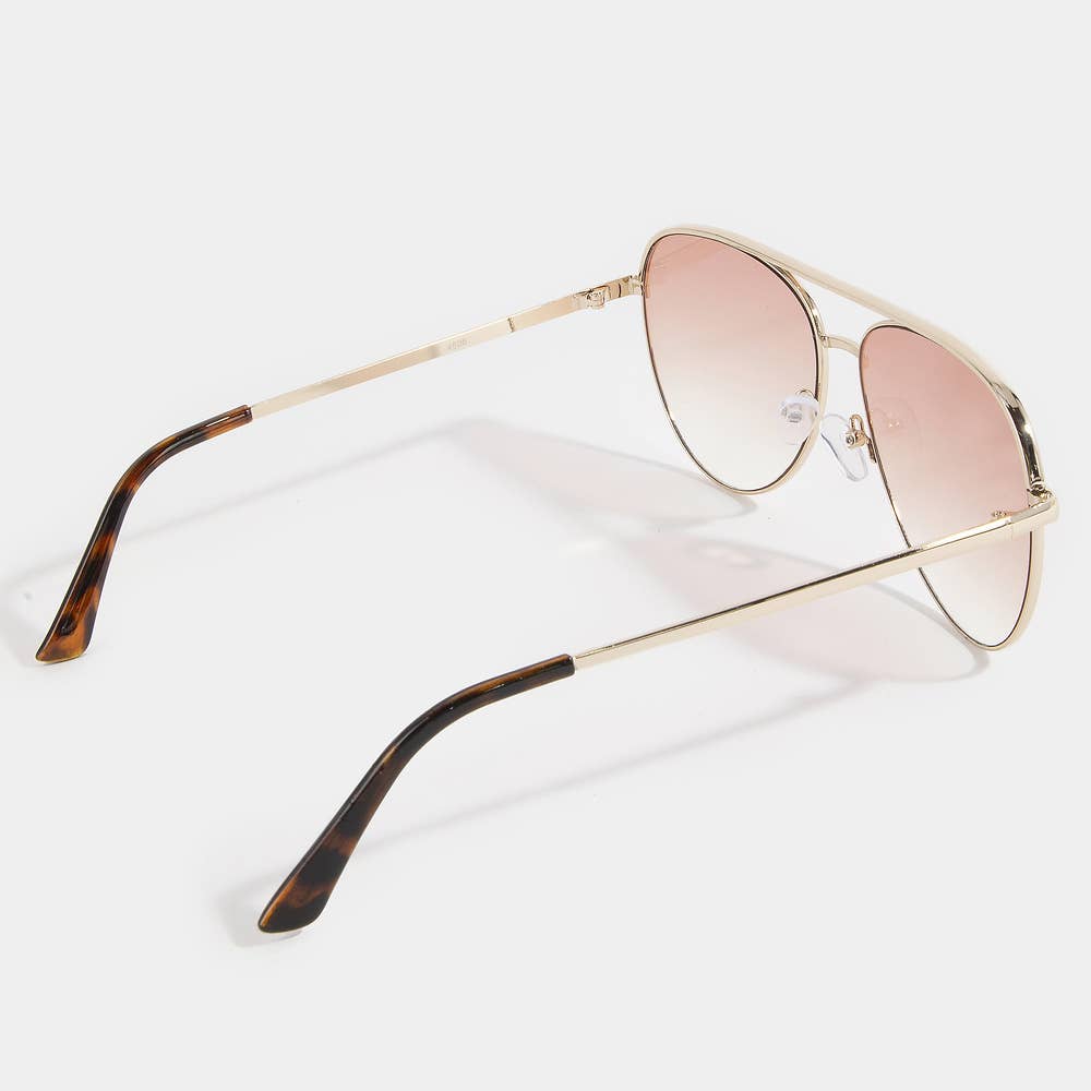 Metal Frame Aviator Gradient Lens Sunglasses