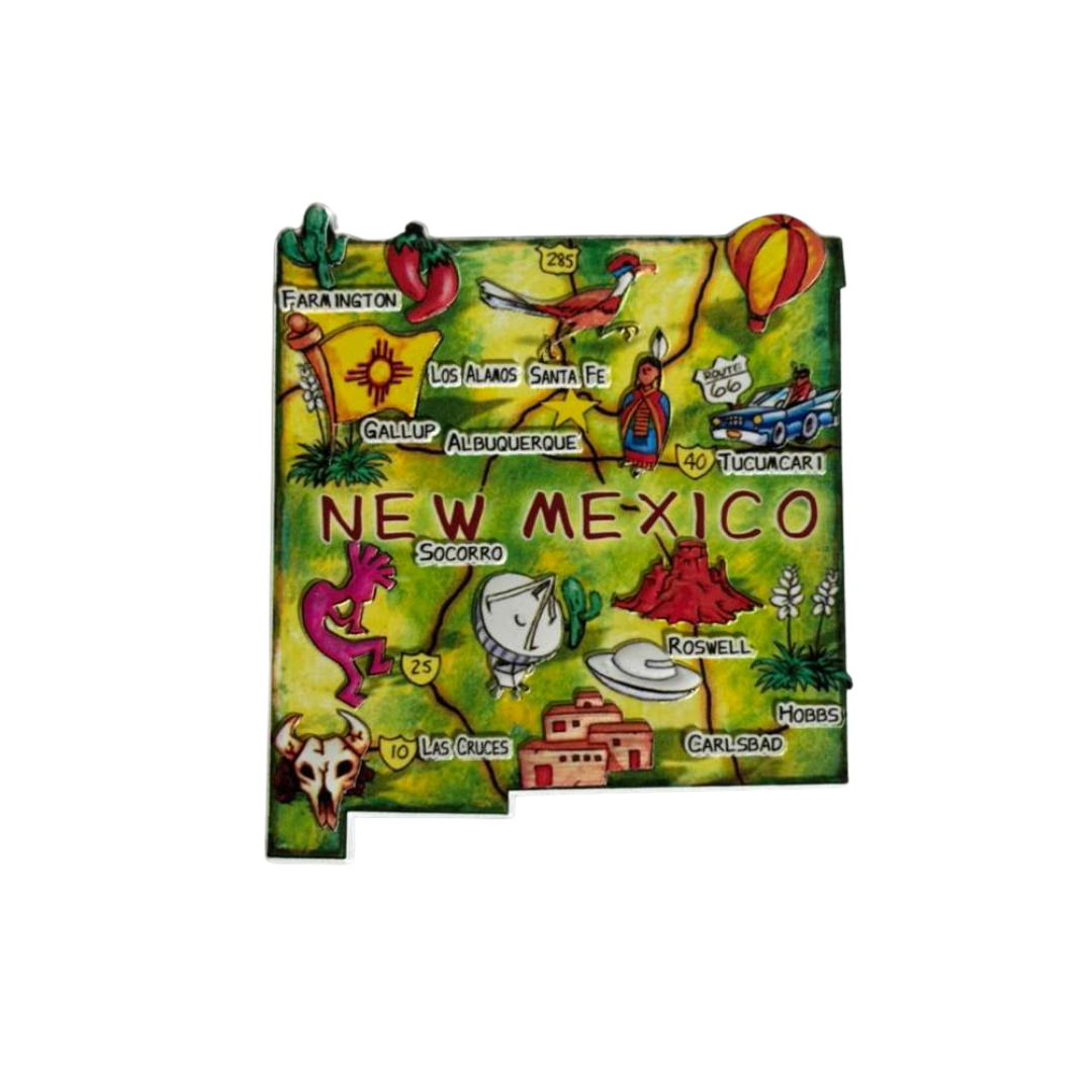 New Mexico 3D State-Shaped Flexible Souvenir Magnet