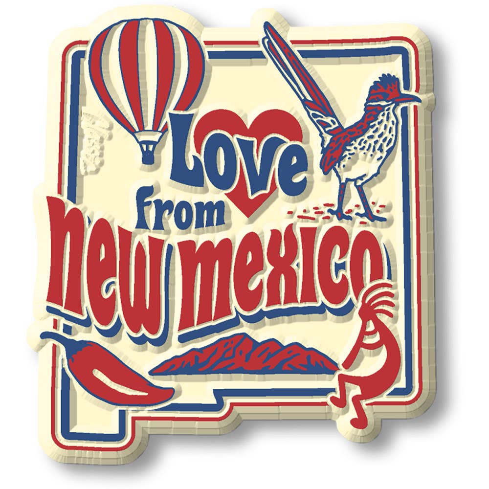 "Love from New Mexico" Vintage State Magnet Made USA