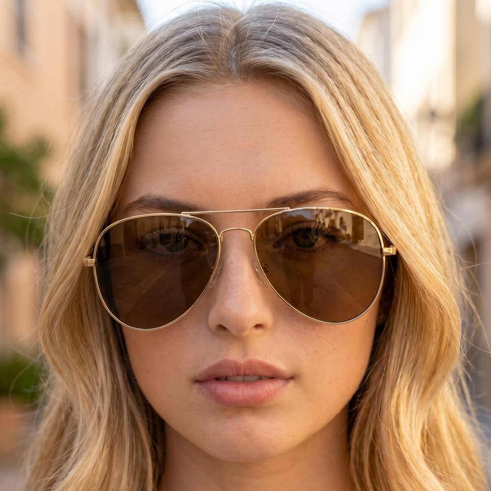 Classic Aviator Metal Frame Sunglasses Assorted