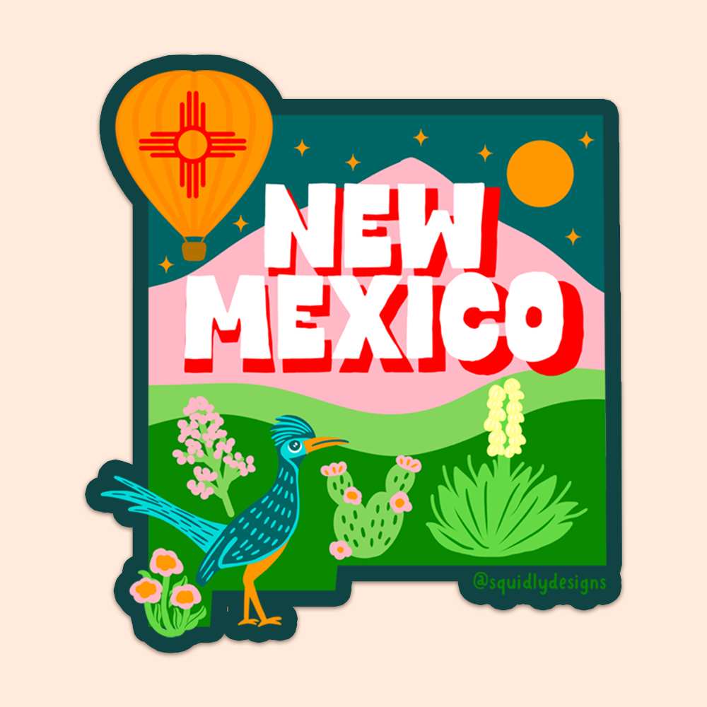 Sticker - New Mexico State - Waterproof Vinyl