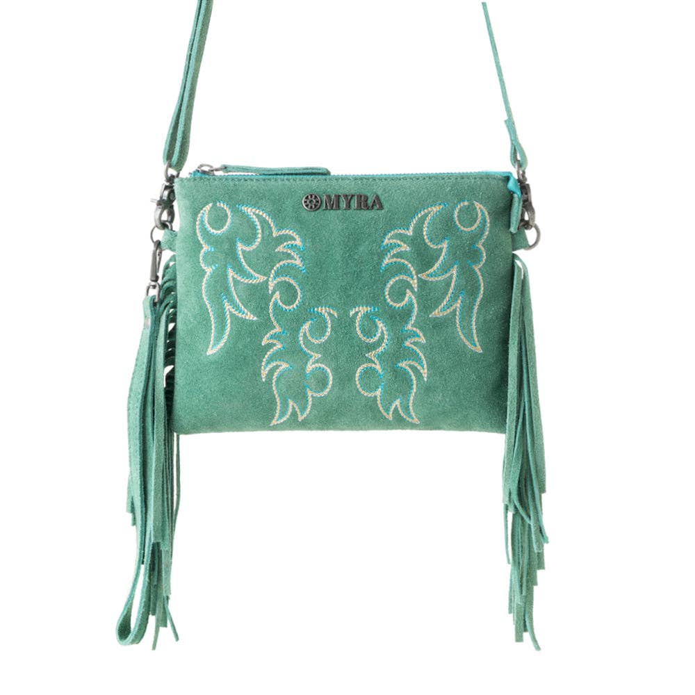 Boot Stitch Suede Bag