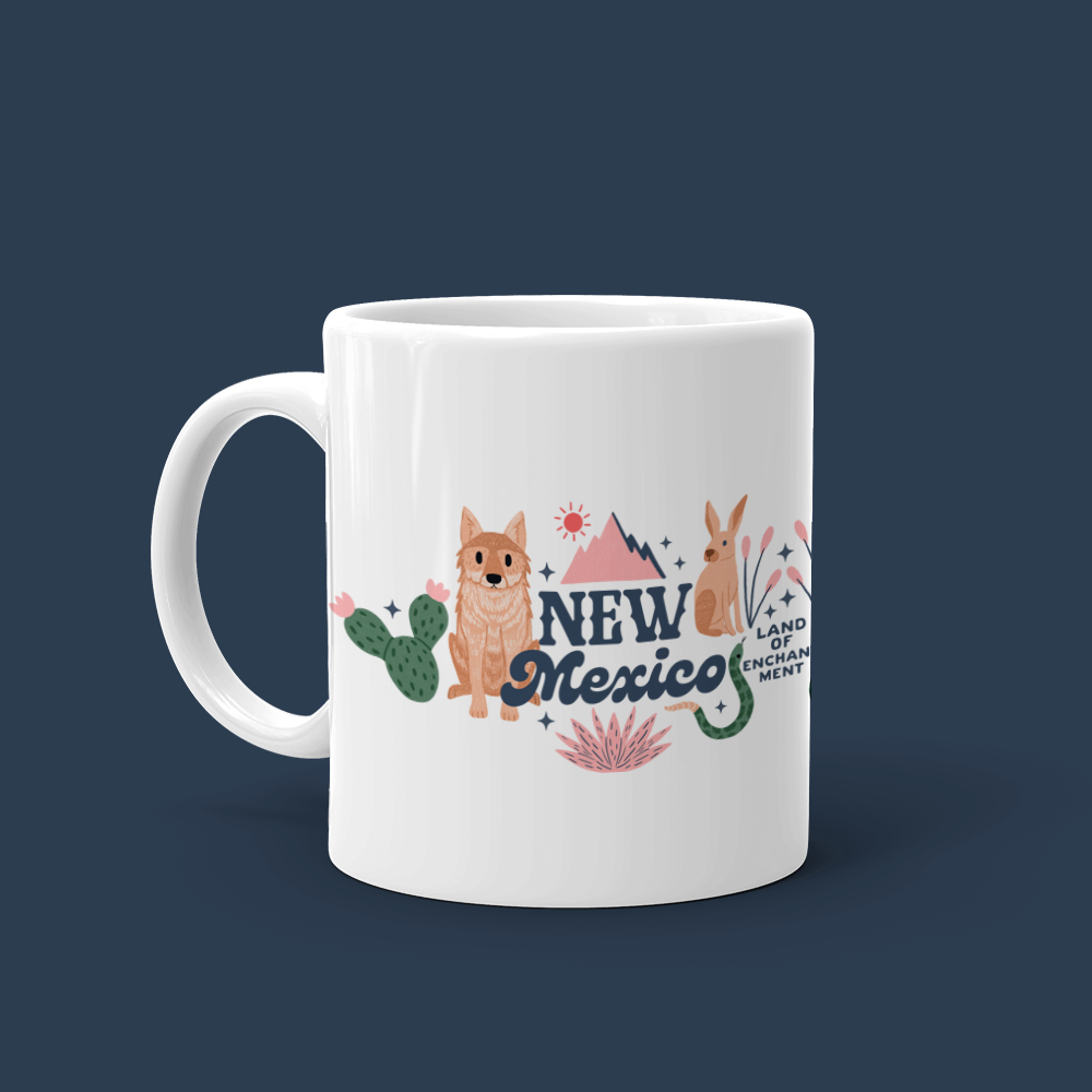 Ceramic Mug - New Mexico - Coyote - Desert - 11 oz